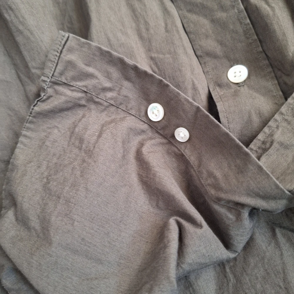 Banana Republic 100% Cotton Dress Shirt Button Down Long Sleeve Olive Mens M